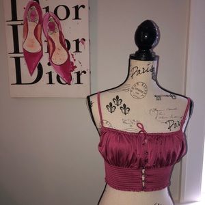 Urban Outfitters cropped silky top